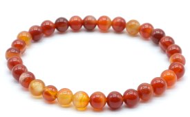 Pulseira Cornalina Rubanée perles 6mm