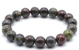 Pulseira Jaspe Sangue de Dragão perles 10mm