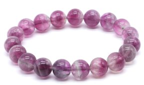 Pulseira Fluorita Violette perles 10mm