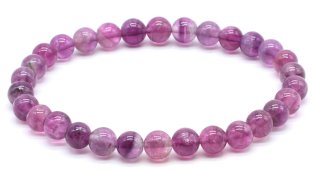 Pulseira Fluorita Violette perles 6mm