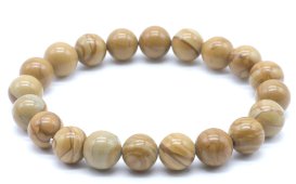 Pulseira Madeira Fossile perles 10mm