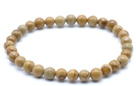 Pulseira Madeira Fossile perles 6mm