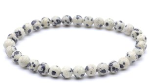 Pulseira Jaspe Dalmatien perles 6mm