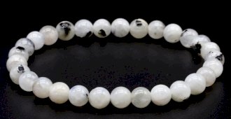 Pulseira Labradorita Branca perles 6mm