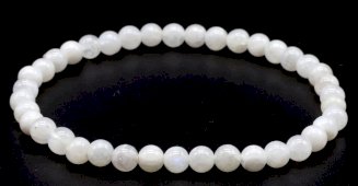 Pulseira Pedra de Lua blanche 'AA' Perles 4mm