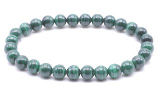 Pulseira 'Dark' Malaquita 'AA' perles 6mm