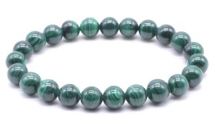 Pulseira 'Dark' Malaquita 'AA' perles 8mm