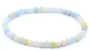Pulseira Morganite perles 4mm