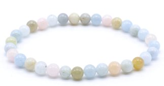 Pulseira Morganite perles 6mm