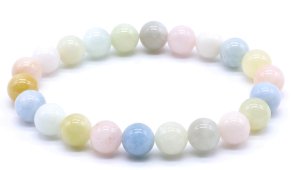 Pulseira Morganite perles 8mm