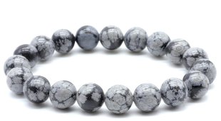 Pulseira Obsidiana Neige perles 10mm