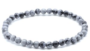 Pulseira Obsidiana Neige perles 4mm
