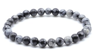 Pulseira Obsidiana Neige perles 6mm
