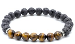 Pulseira Tigre & Lave 7-Mix perles 8mm HOMME