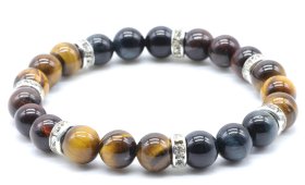 Pulseira Protection 3-mix 3 Oeil Natural perles 8mm