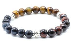 Pulseira Protection 7-mix 3 Oeils Natural perles 8mm