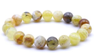 Pulseira Opala Amarelo perles 10mm