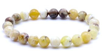 Pulseira Opala Amarelo perles 8mm