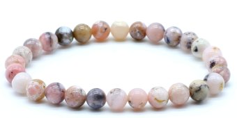 Pulseira Opala Rosa perles 6mm