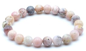 Pulseira Opala Rosa perles 8mm