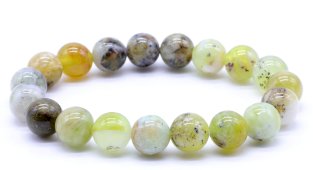 Pulseira Opala Verde perles 10mm
