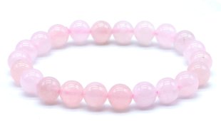 Pulseira Quartzo Rosa Perles 8mm
