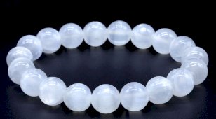 Pulseira Selenite 'AA' perles 10mm