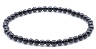 Pulseira Turmalina Preta perles 4mm