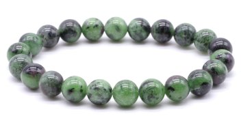 Pulseira Rubis Zoïsite perles 8mm