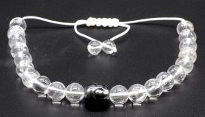 Pulseira Ajustable Cristal de Rocha perles 8mm