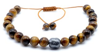 Pulseira Ajustable Olho de Tigre perles 8mm