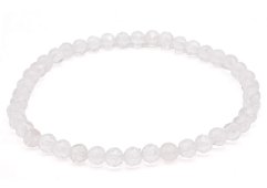 Pulseira de cristal de rocha com contas facetadas de 4 mm