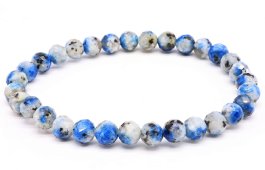 Pulseira Jaspe K2 com contas facetadas de 6 mm