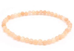 Pulseira de pedra do sol com contas facetadas de 4 mm