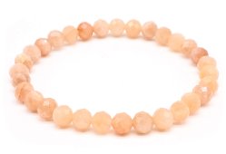 Pulseira de pedra do sol com contas facetadas de 6 mm