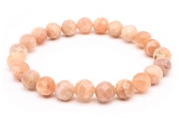 Pulseira de pedra do sol com contas facetadas de 8 mm