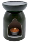 Queimador Óleo Pedra Ajouré Noir/Vert 13cm