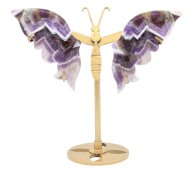 Borboleta Ametista em base de 14 cm