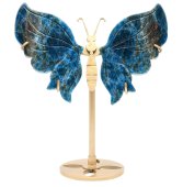 Borboleta de apatita sobre base, 14 cm
