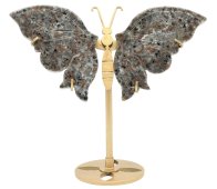Borboleta de Pedra Flamejante em base de 14 cm