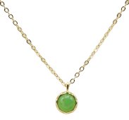 Colar Prata 925 Jade Verde Ronde