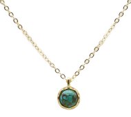 Colar Prata 925 Turquoise Ronde