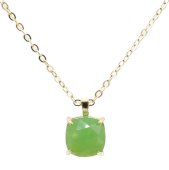 Colar Prata 925 Jade Verde Carrée