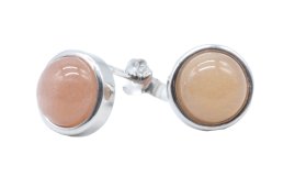 Brincos Prata 925 Pedra de Sol ronde polie