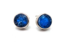 Brincos Prata 925 Apatite ronde bruta