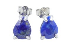 Brincos Prata 925 Lápis-Lazúli Larme