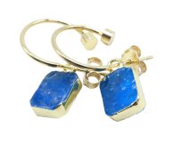 Boucles d'oreilles Prata 925 'Arche Dourado' - Apatite