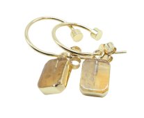 Boucles d'oreilles Prata 925 'Arche Dourado' - Citrino
