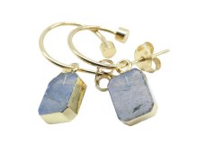 Boucles d'oreilles Prata 925 'Arche Dourado' - Labradorita