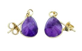 Boucles d'oreilles Prata 925 'Ondée Douradoe' - Ametista